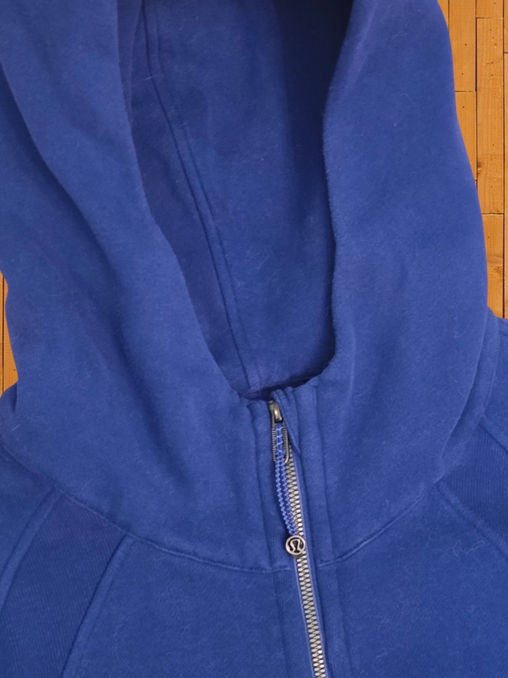 Lululemon Scuba Full Zip Hoodie Blue Oversized Thumbhole Heavyweight Sweatshirt - Picture 10 of 13